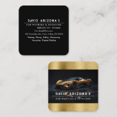 Mobile Car Washing and auto detailing  Quadratische Visitenkarte (Vorne/Hinten)