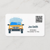 Mobile Car Washing Custom QR Visitenkarte (Vorderseite)