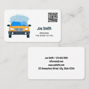 Mobile Car Washing Custom QR Visitenkarte