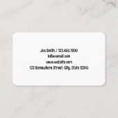 Mobile Car Washing Custom QR Visitenkarte (Rückseite)