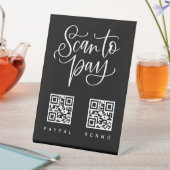 Mobile Checkout Scan QR Code Signing Wedding Busin Sockelschild (In Situ)