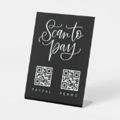 Mobile Checkout Scan QR Code Signing Wedding Busin Sockelschild (Vorderseite)