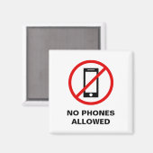 Mobile cPhone allowed forbidden sign Magnet (Vorderseite/Rückseite)