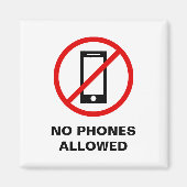 Mobile cPhone allowed forbidden sign Magnet (Vorne)