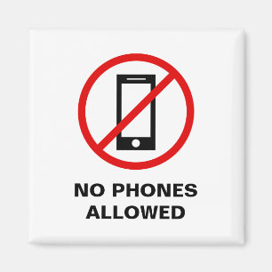 Mobile cPhone allowed forbidden sign Magnet