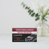 Mobile Detection Business | Modern Black Red Visitenkarte (Stehend Vorderseite)