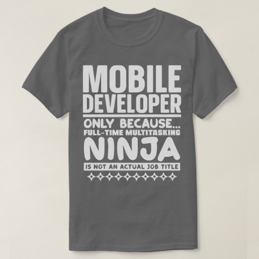 Mobile Developer Ninja T-Shirt (Design vorne)