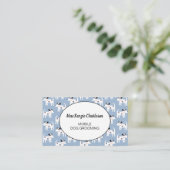 Mobile Dog Grooming Blue Business Card Visitenkarte (Stehend Vorderseite)