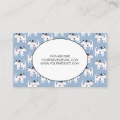 Mobile Dog Grooming Blue Business Card Visitenkarte (Rückseite)