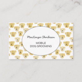 Mobile Dog Grooming Watercolor Business Card Visitenkarte