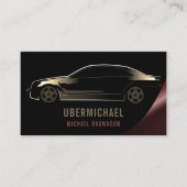 Mobile Driver Metallic Car Black gold Auto Visitenkarte (Vorderseite)