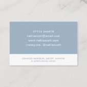 Mobile Friseur Dusty Blue Scissy UK/Euro Visitenkarte (Rückseite)