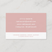 Mobile Friseur Dusty Pink Scissy UK/Euro Visitenkarte (Rückseite)