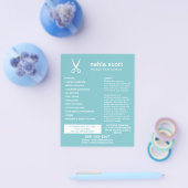 Mobile Hair Stylist Scheren Moderne Aquamarin Flyer (Einzeln)