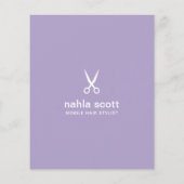 Mobile Hair Stylist Scheren Moderne Lila Flyer (Hinten)