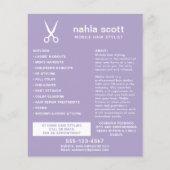Mobile Hair Stylist Scheren Moderne Lila Flyer (Vorne)