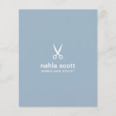 Mobile Hair Stylist Scheren Modernes Blau Flyer (Hinten)