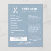 Mobile Hair Stylist Scheren Modernes Blau Flyer (Vorne)