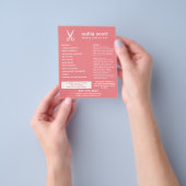 Mobile Hair Stylist Scissors Modern Coral Flyer (Gruppe)