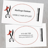Mobile Hüttenstühle oder Friseur Business Card Visitenkarte