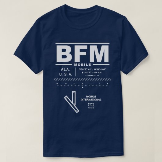 Mobile International Airport BFM T-Shirt (Design vorne)