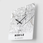 Mobile Karte Quadratische Wanduhr (Winkel)