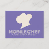 Mobile Koch Food Truck Owner Burger Business Card Visitenkarte (Vorderseite)