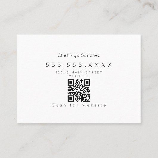 Mobile Koch Food Truck Owner Burger Business Card Visitenkarte (Rückseite)