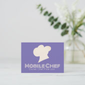 Mobile Koch Food Truck Owner Burger Business Card Visitenkarte (Stehend Vorderseite)