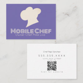 Mobile Koch Food Truck Owner Burger Business Card Visitenkarte