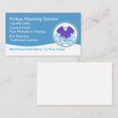 Mobile Laundry Pickup Service Business Cards Visitenkarte (Vorne/Hinten)