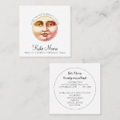 Mobile Makeup Artist über den Mond Quadratische Visitenkarte (Vorne/Hinten)