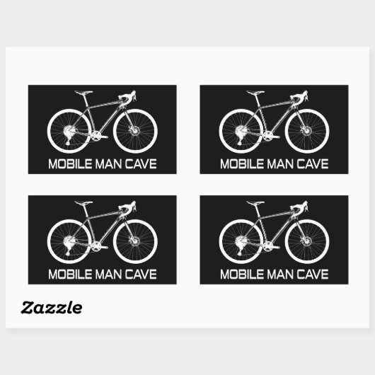 Mobile Man Cave Bike Rechteckiger Aufkleber (Blatt)