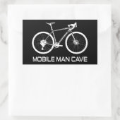 Mobile Man Cave Bike Rechteckiger Aufkleber (Tasche)