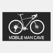 Mobile Man Cave Bike Rechteckiger Aufkleber (Vorderseite)