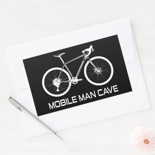 Mobile Man Cave Bike Rechteckiger Aufkleber (Umschlag)