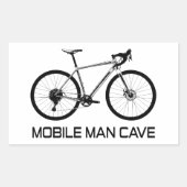 Mobile Man Cave Bike Rechteckiger Aufkleber (Vorderseite)