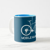 Mobile Man Cave Bike Zweifarbige Tasse (Vorderseite Links)
