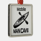 Mobile Man Cave Kayak Ornament Aus Metall (Rechts)