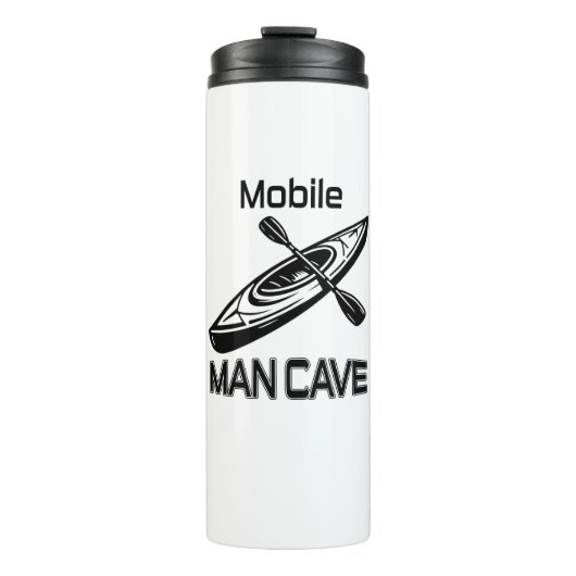 Mobile Man Cave Kayak Thermosbecher (Vorderseite)