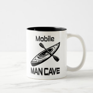 Mobile Man Cave Kayak Zweifarbige Tasse