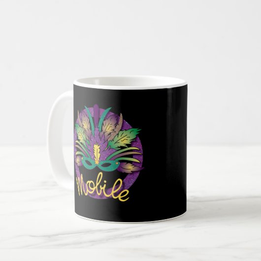 Mobile Mardi Gras Tasse (Vorderseite Links)