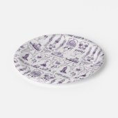 Mobile Mardi Gras Toile Pappteller (Schrägansicht)