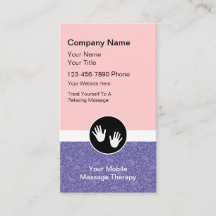 Mobile Massage Business Cards Visitenkarte