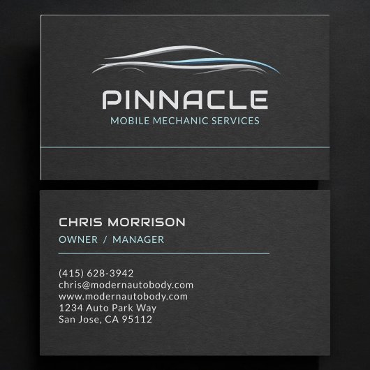 Mobile Mechanic Services Professional Visitenkarte