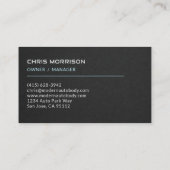 Mobile Mechanic Services Professional Visitenkarte (Rückseite)