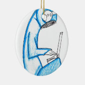 Mobile Music Producer - Blue Keramik Ornament (Rechts)