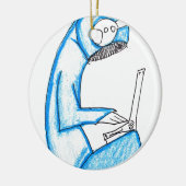 Mobile Music Producer - Blue Keramik Ornament (Links)