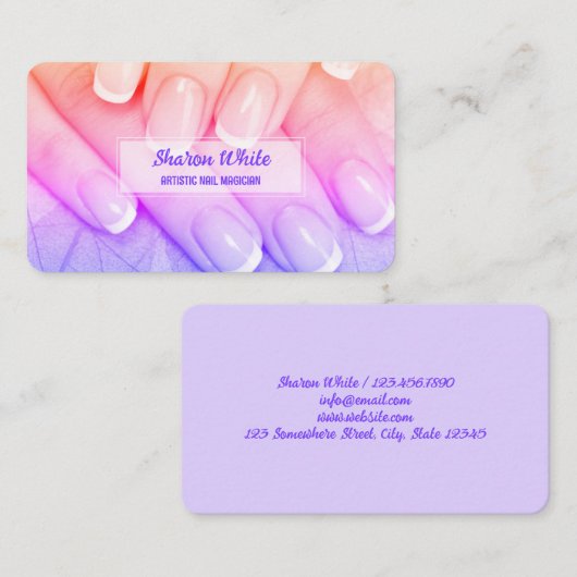 Mobile Nail Tech Visitenkarte (Vorne/Hinten)