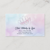 Mobile Nail Technician Custom QR Visitenkarte (Vorderseite)